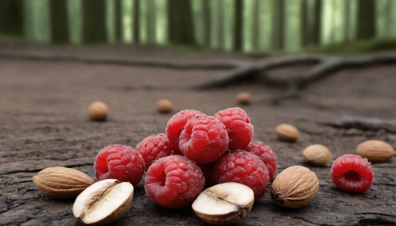 Bayas y frutas en el suelo del bosque alimento esencial para los osos Grizzly Bayas y frutas en el suelo del bosque alimento esencial para los osos Grizzly