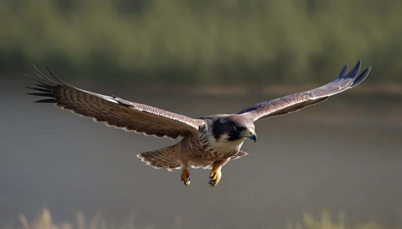 Halcón en vuelo un potencial depredador de las gallinas y sus crías en la naturaleza Halcón en vuelo un potencial depredador de las gallinas y sus crías en la naturaleza