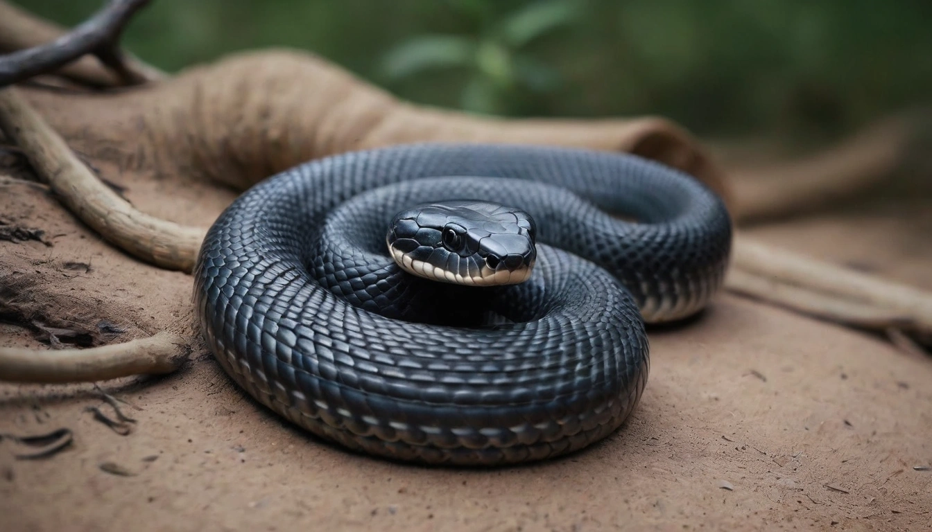 Serpiente enroscada un potencial depredador de los polluelos de cacatúas Serpiente enroscada un potencial depredador de los polluelos de cacatúas