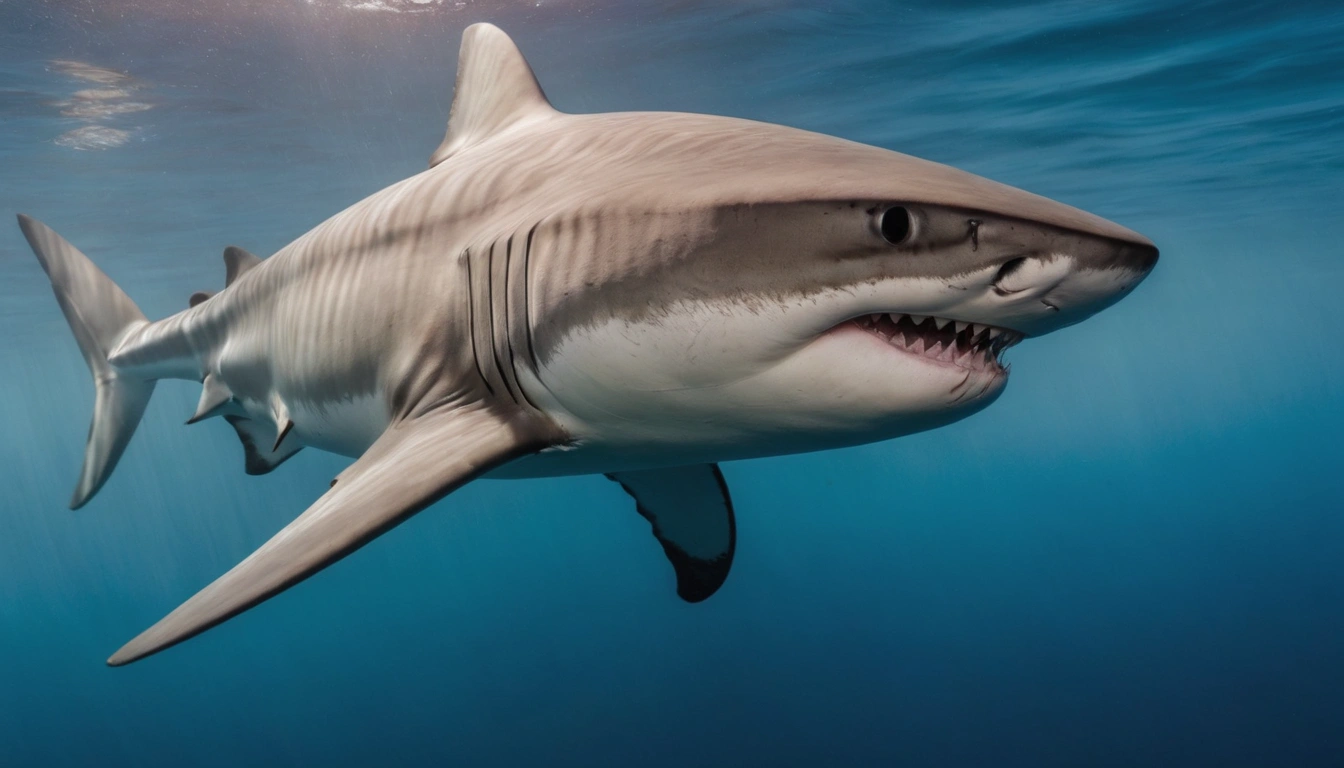 Tiburón tigre depredador común de los jóvenes dugongos Tiburón tigre depredador común de los jóvenes dugongos