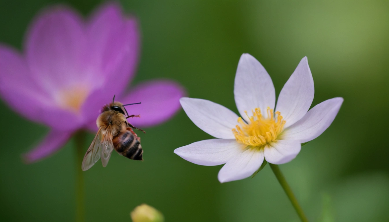 El polen de las flores es una fuente vital de nutrientes para las abejas, complementando su dieta y apoyando su desarrollo El polen de las flores es una fuente vital de nutrientes para las abejas, complementando su dieta y apoyando su desarrollo.