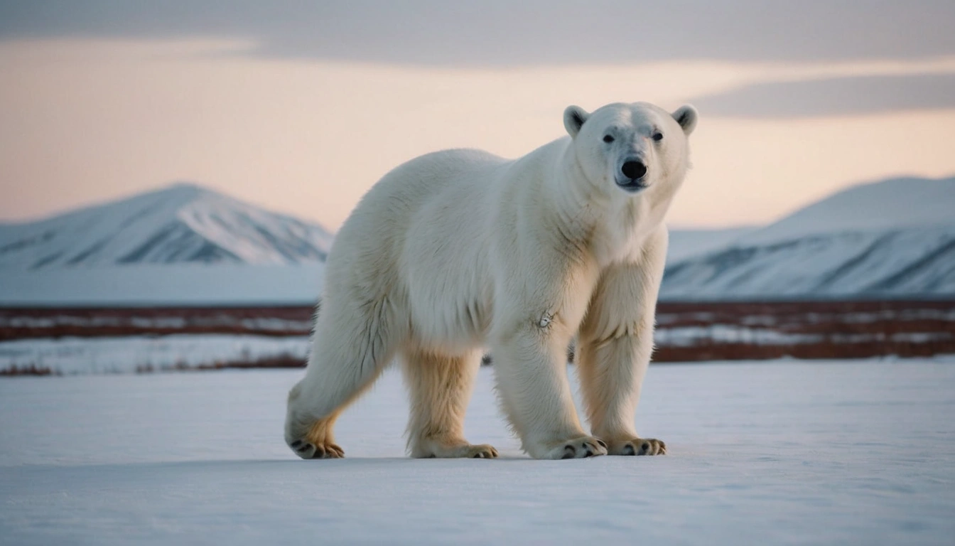 Oso polar, principal depredador de las morsas en el Ártico Oso polar, principal depredador de las morsas en el Ártico.
