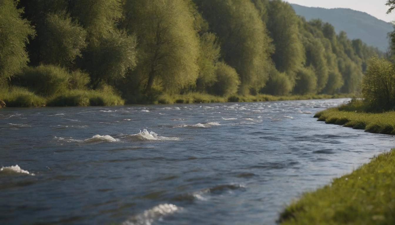 Río con abundante agua y recursos alimenticios Río con abundante agua y recursos alimenticios.